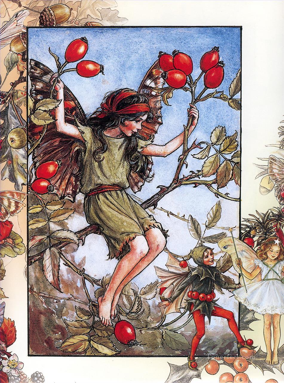 the rose hip fairy Fantasy Oil Paintings
